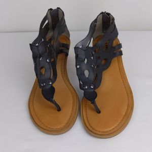 Bare Traps -Black bacall wedge sandals size 7 M